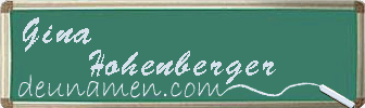 Gina Hohenberger Visitenkarte
